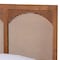 Baxton Studio Blossom Classic and Traditional Ash Walnut Finished Wood and Rattan King Size Platform Bed 236-12770-ZORO - alternate 8